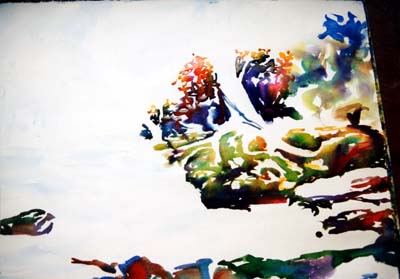 Sope Creek Tree, Mountain Stream Watercolor Painting Tutorial